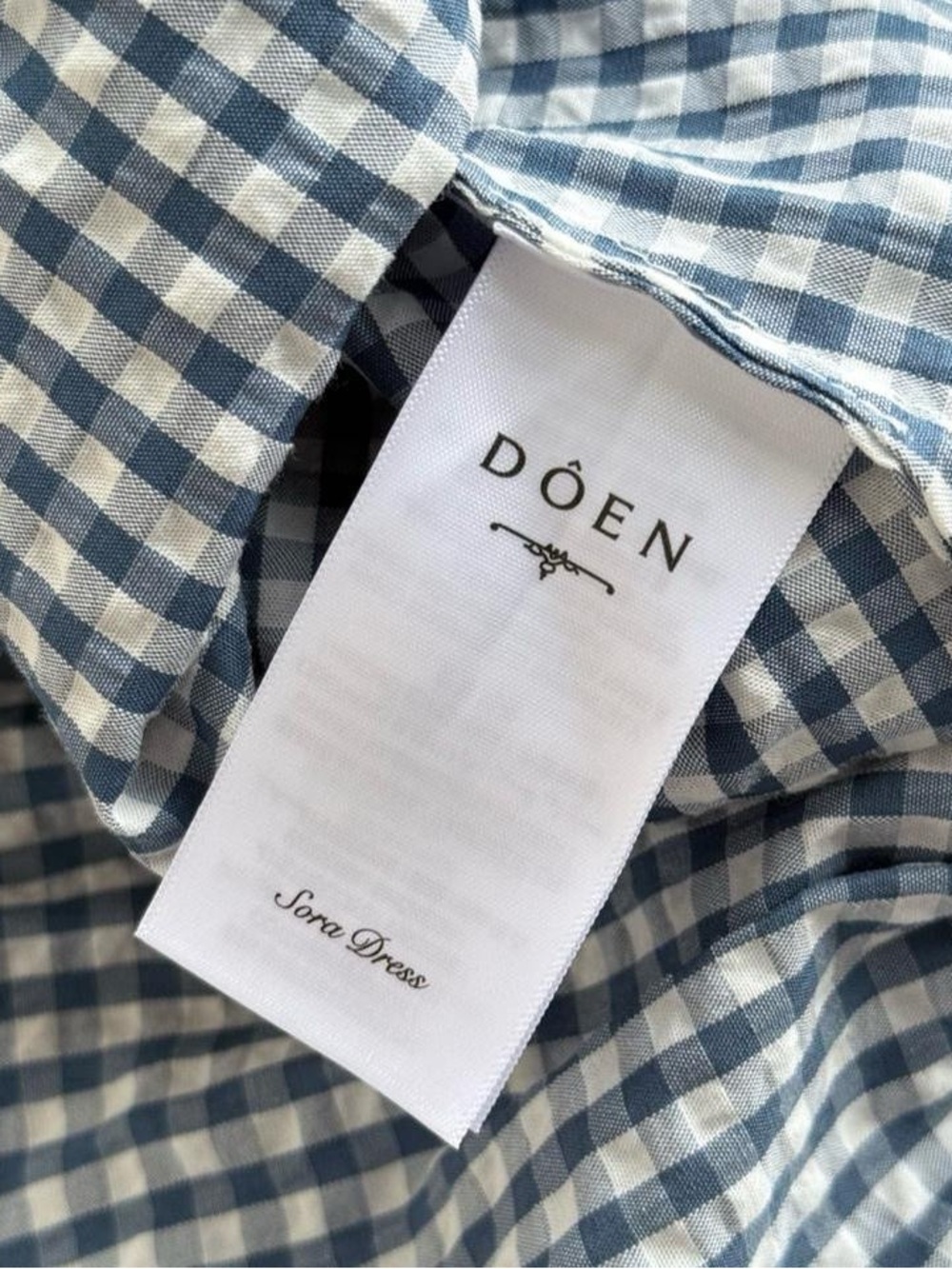 DOEN Sora Dress in Blue Gingham - Picture 7 of 7